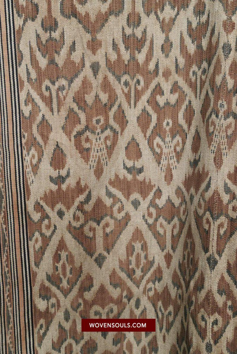 1450 VERKAUFT Antikes Iban Ikat Pua Kumbu gewebtes Textil mit menschlichen Figuren - Saribas, Sarawak-WOVENSOULS-Antike-Vintage-Textilien-Kunst-Dekor