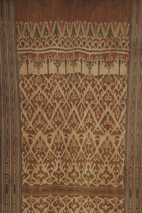 1450 VERKAUFT Antikes Iban Ikat Pua Kumbu gewebtes Textil mit menschlichen Figuren - Saribas, Sarawak-WOVENSOULS-Antike-Vintage-Textilien-Kunst-Dekor