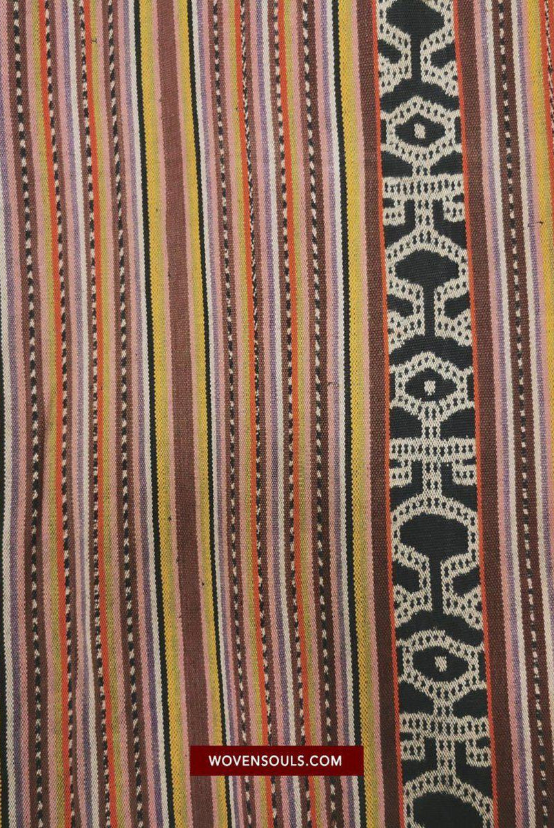 1451 Alter figurativer Ikat Timor mit anthropomorphen Figuren-WOVENSOULS-Antike-Vintage-Textilien-Kunst-Dekor
