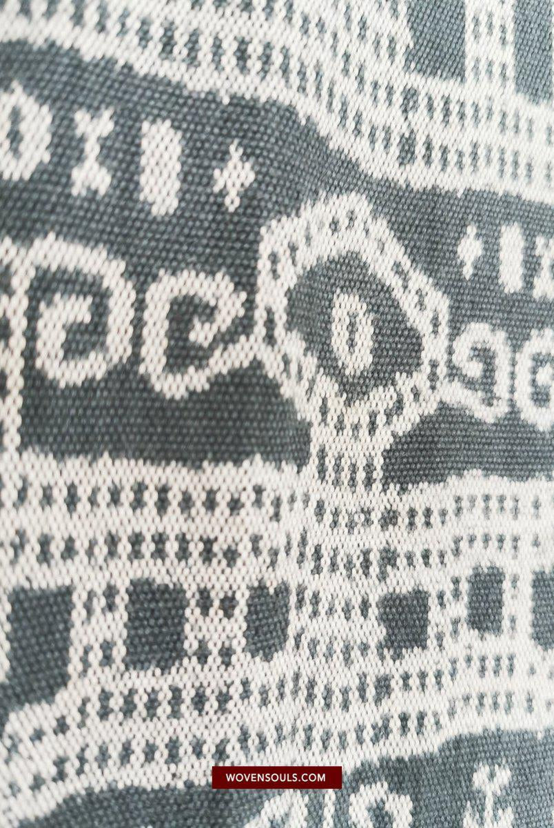 1451 Alter figurativer Ikat Timor mit anthropomorphen Figuren-WOVENSOULS-Antike-Vintage-Textilien-Kunst-Dekor