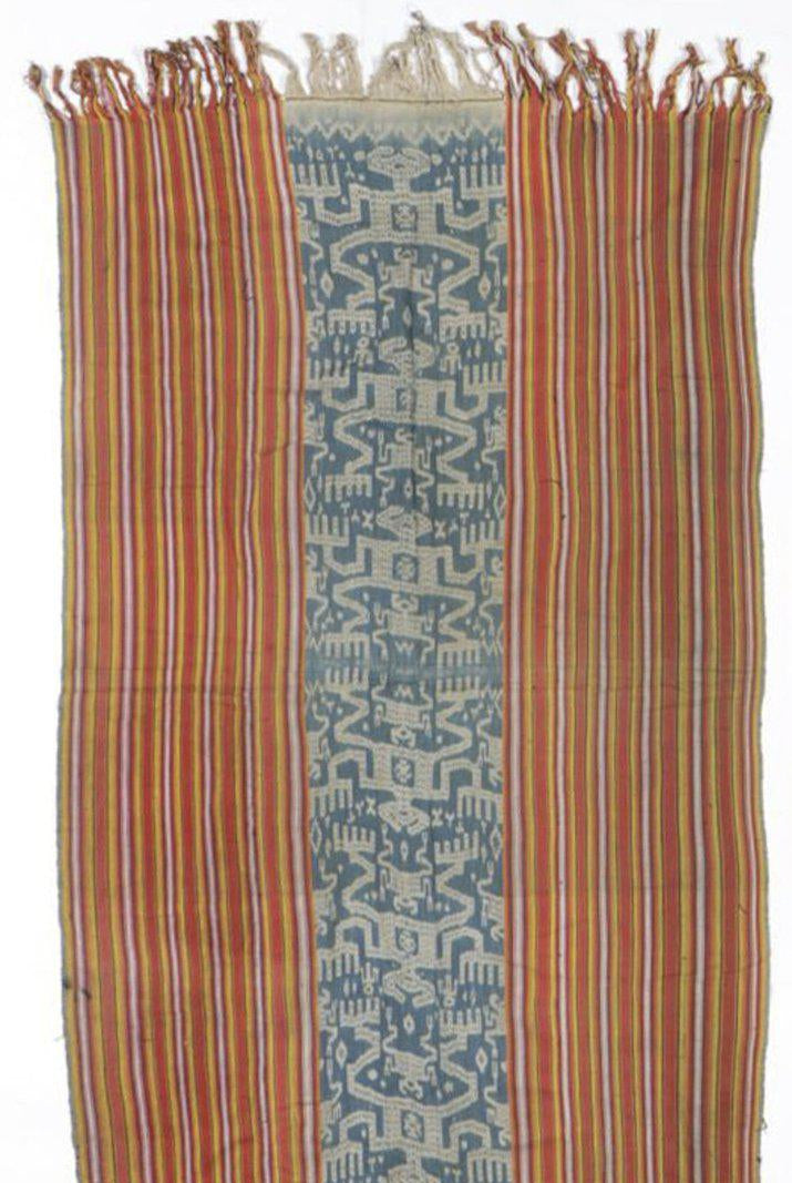 1454 Alter figurativer Ikat Timor mit anthropomorphen Figuren-WOVENSOULS-Antike-Vintage-Textilien-Kunst-Dekor