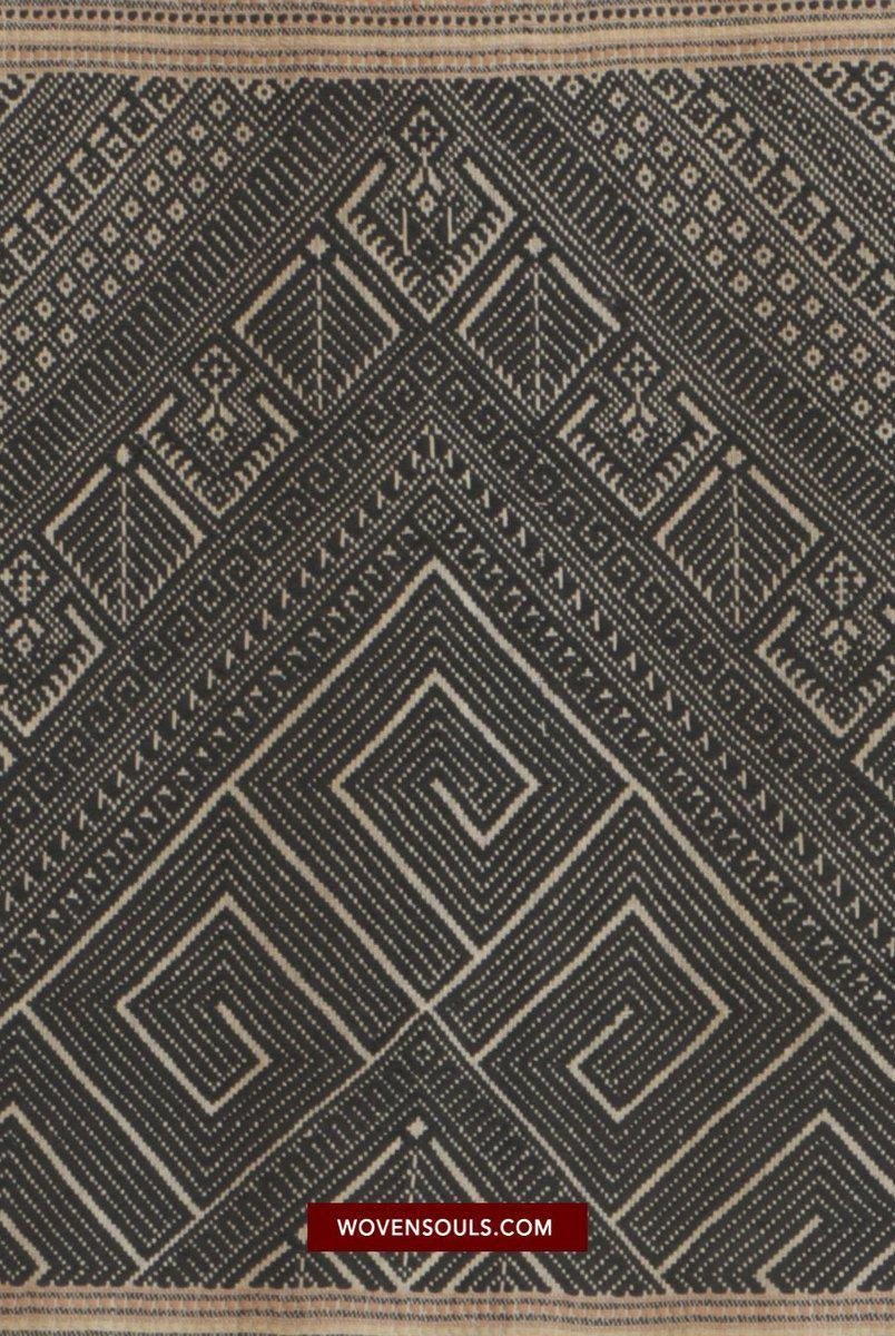 1461 Splendido antico Laos Pha Khit tessitura di arte tessile-WOVENSOULS-Arredamento artistico-tessile-vintage-antico