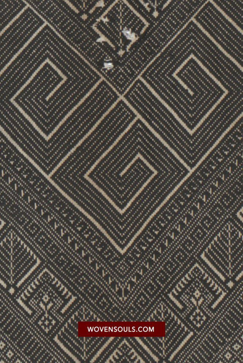 1461 Splendido antico Laos Pha Khit tessitura di arte tessile-WOVENSOULS-Arredamento artistico-tessile-vintage-antico