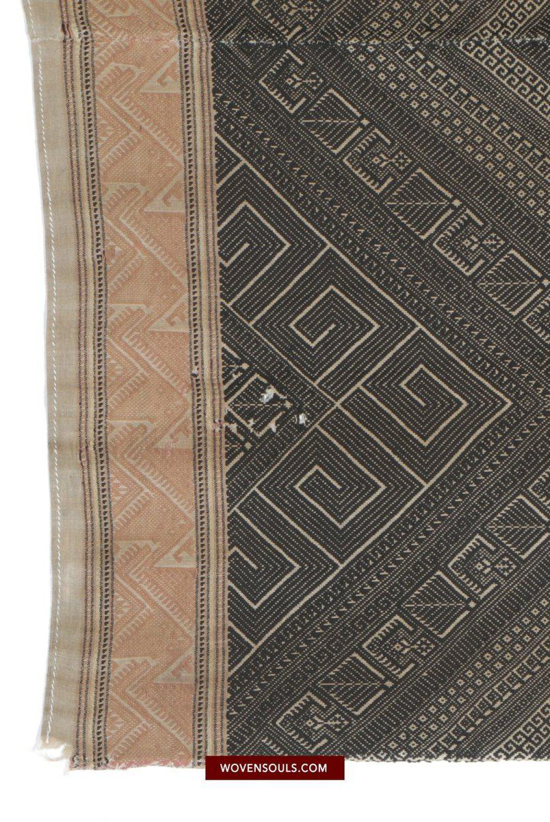 1461 Splendido antico Laos Pha Khit tessitura di arte tessile-WOVENSOULS-Arredamento artistico-tessile-vintage-antico