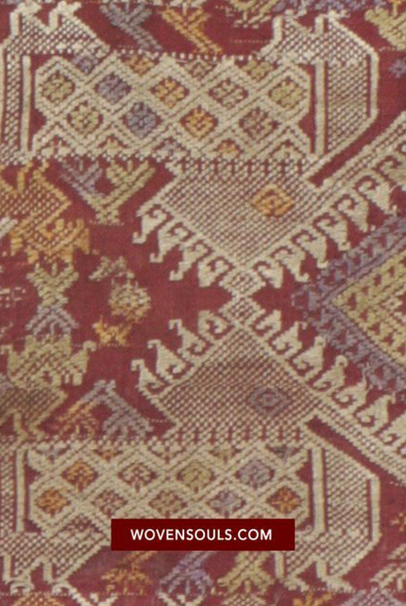 1462 Splendida arte tessile per tessitura di seta antica del Laos-WOVENSOULS-Arredamento artistico-tessile-vintage-antico