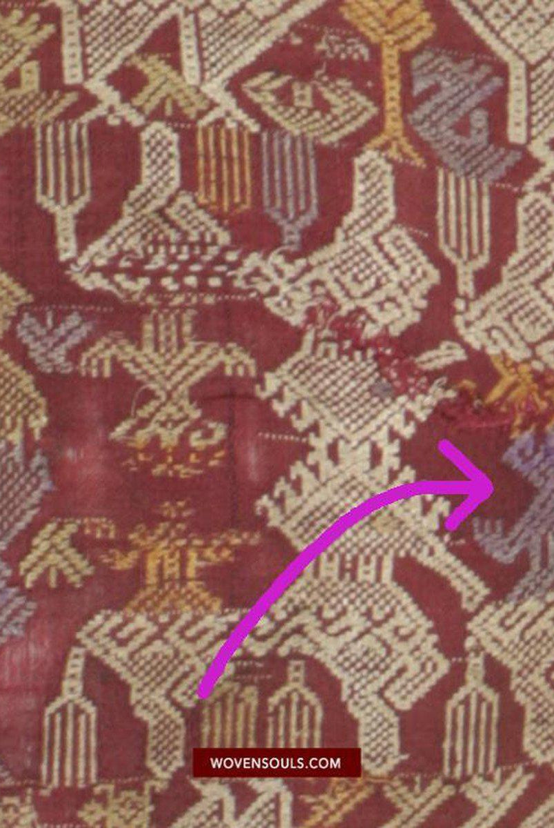 1462 Splendida arte tessile per tessitura di seta antica del Laos-WOVENSOULS-Arredamento artistico-tessile-vintage-antico