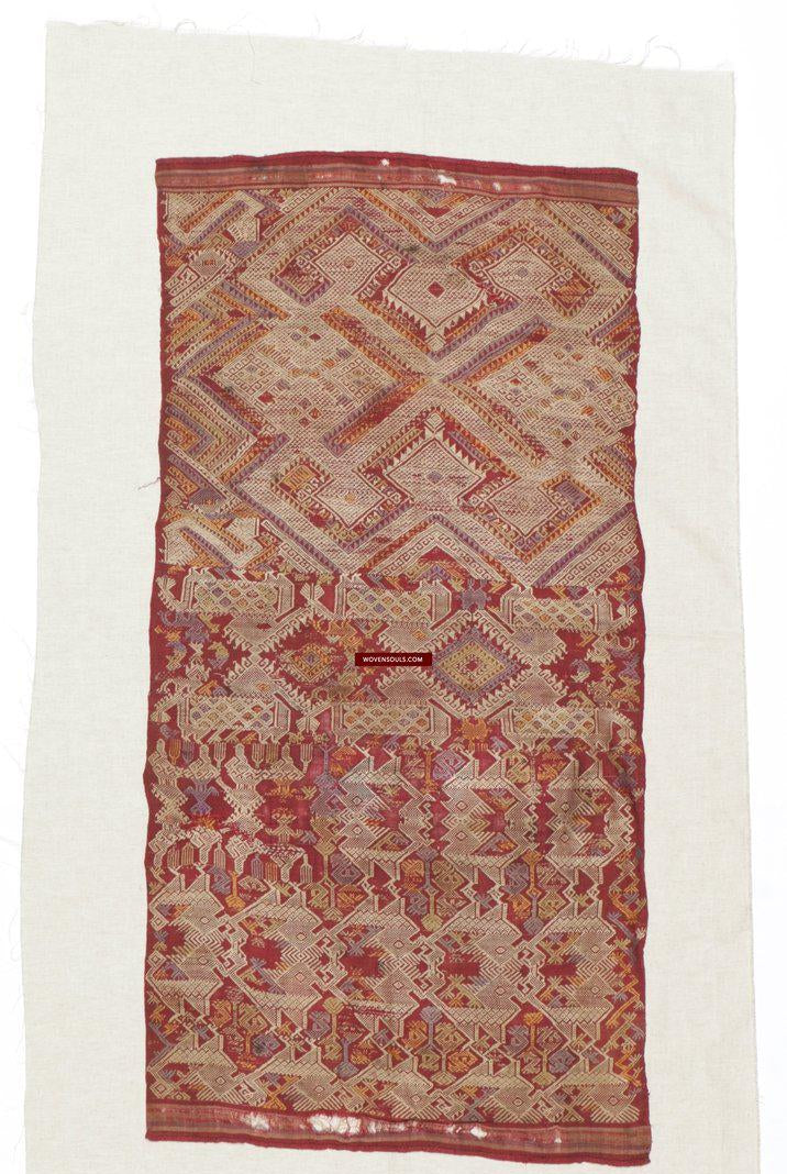 1462 Splendida arte tessile per tessitura di seta antica del Laos-WOVENSOULS-Arredamento artistico-tessile-vintage-antico