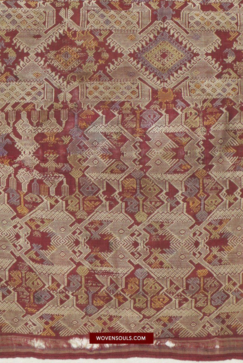 1462 Splendida arte tessile per tessitura di seta antica del Laos-WOVENSOULS-Arredamento artistico-tessile-vintage-antico