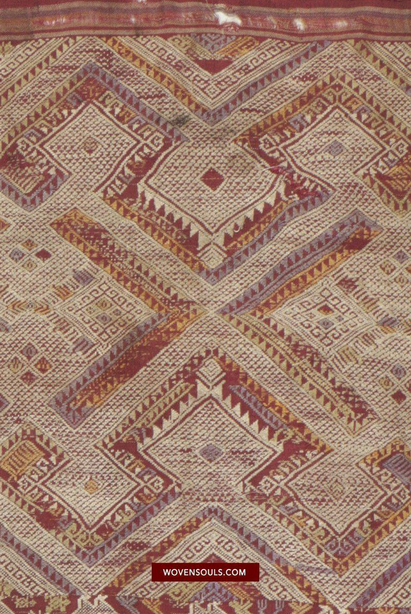 1462 Splendida arte tessile per tessitura di seta antica del Laos-WOVENSOULS-Arredamento artistico-tessile-vintage-antico