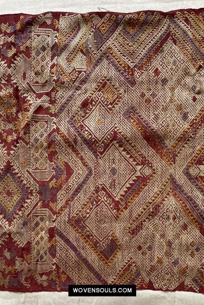 1462 VENDUTO Splendida arte tessile antica per tessitura della seta del Laos-WOVENSOULS Tessuti antichi e Galleria d'arte