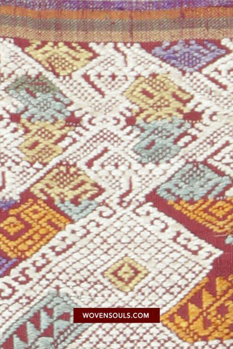 1463 Arte tessile per la tessitura della seta antica del Laos-WOVENSOULS-Arredamento artistico-tessile-vintage-antico
