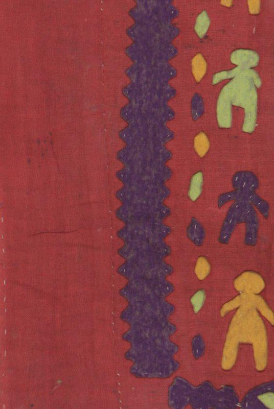 1465 Rare Antique Applique Sumatra Weaving Tampan Shipcloth Textile-WOVENSOULS-Antique-Vintage-Textiles-Art-Decor