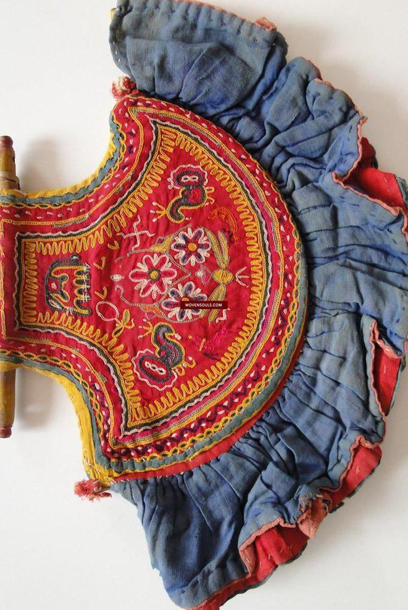 147 SOLD Old Hand Fan-WOVENSOULS-Antique-Vintage-Textiles-Art-Decor