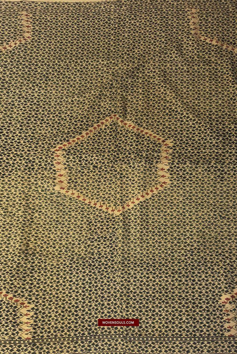 1473 Antique Kashmir Pashmina Chandar Moon Shawl-WOVENSOULS-Antique-Vintage-Textiles-Art-Decor