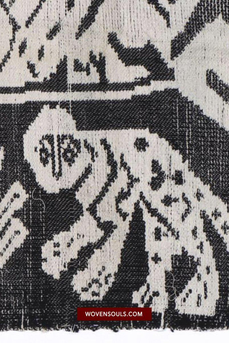 1481 Arte tessile di tessitura Lao Tai vintage con motivo tigre-WOVENSOULS-Arredamento artistico-tessile-vintage-antico