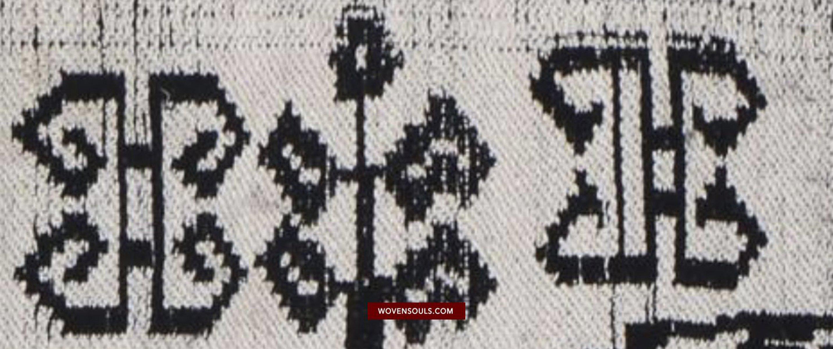 1481 Vintage Lao Tai Weaving Textile Art w Tiger Motif-WOVENSOULS-Antique-Vintage-Textiles-Art-Decor