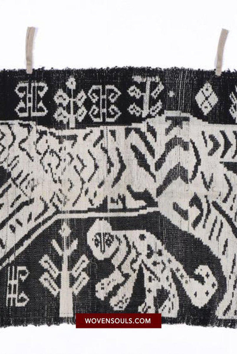 1481 Arte tessile di tessitura Lao Tai vintage con motivo tigre-WOVENSOULS-Arredamento artistico-tessile-vintage-antico