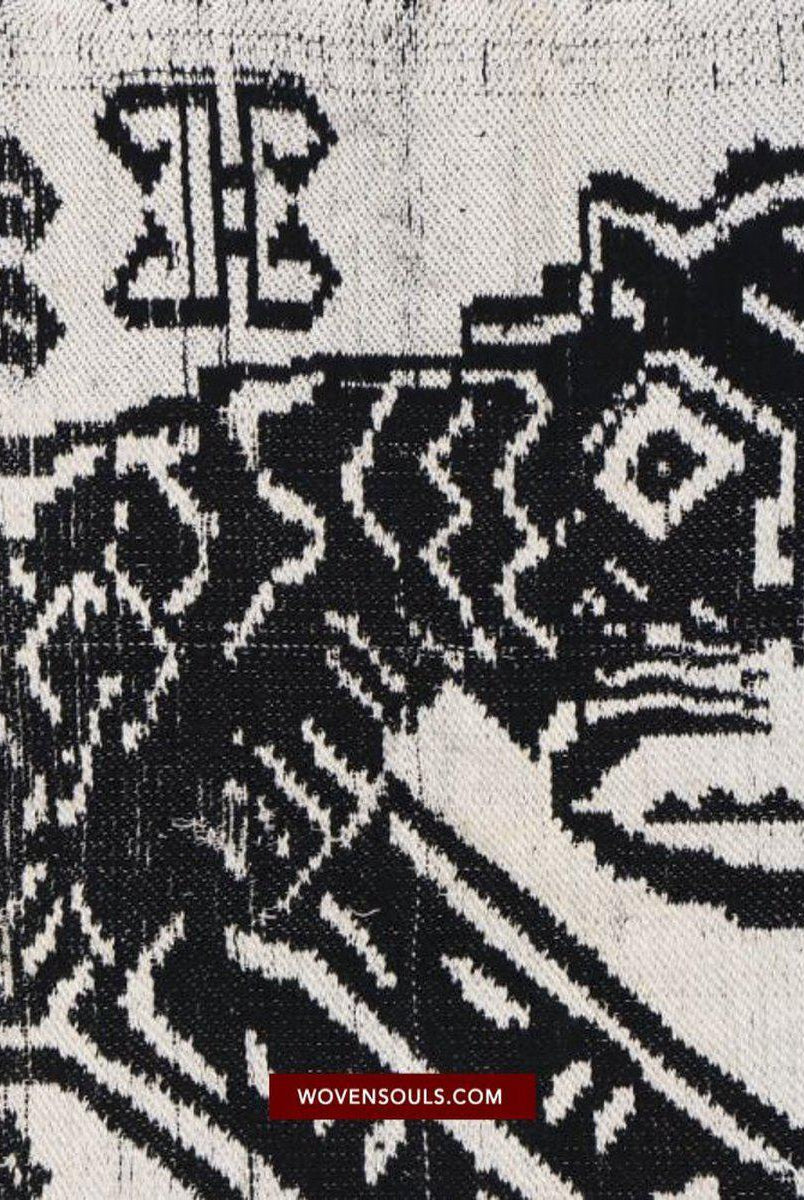 1481 Arte tessile di tessitura Lao Tai vintage con motivo tigre-WOVENSOULS-Arredamento artistico-tessile-vintage-antico