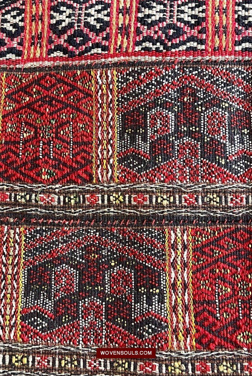 1485 Old Chinese Hainan Run Li Ethnic Minority Woven Skirt-WOVENSOULS-Antique-Vintage-Textiles-Art-Decor