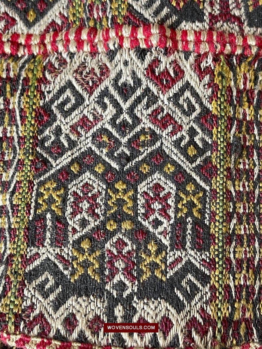 1486 Museum Quality Old Chinese Hainan Run Li Ethnic Minority Woven Skirt-WOVENSOULS-Antique-Vintage-Textiles-Art-Decor