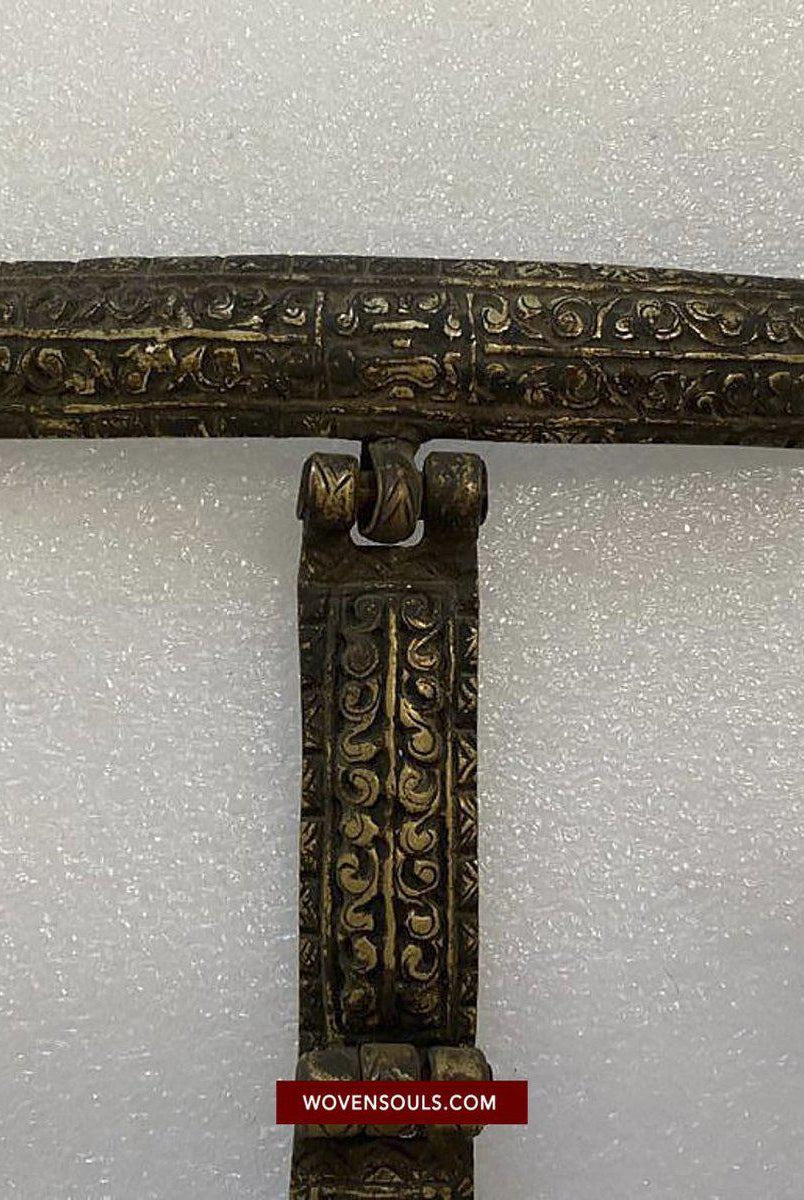 1498 Antique Tibetan Ornamented Belt-WOVENSOULS-Antique-Vintage-Textiles-Art-Decor