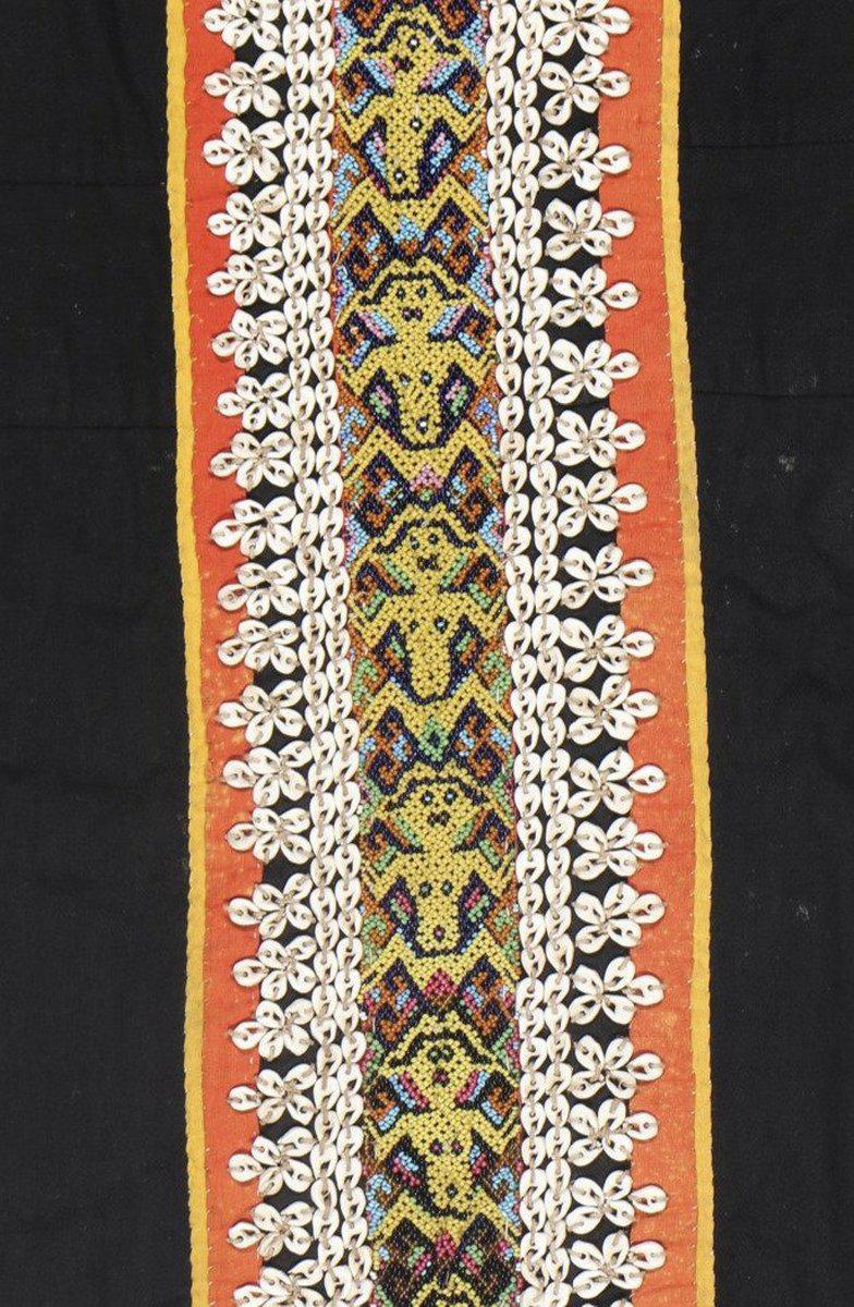 1505 Antique Iban Wedding Skirt Beaded Band Kain Lekok-WOVENSOULS-Antique-Vintage-Textiles-Art-Decor