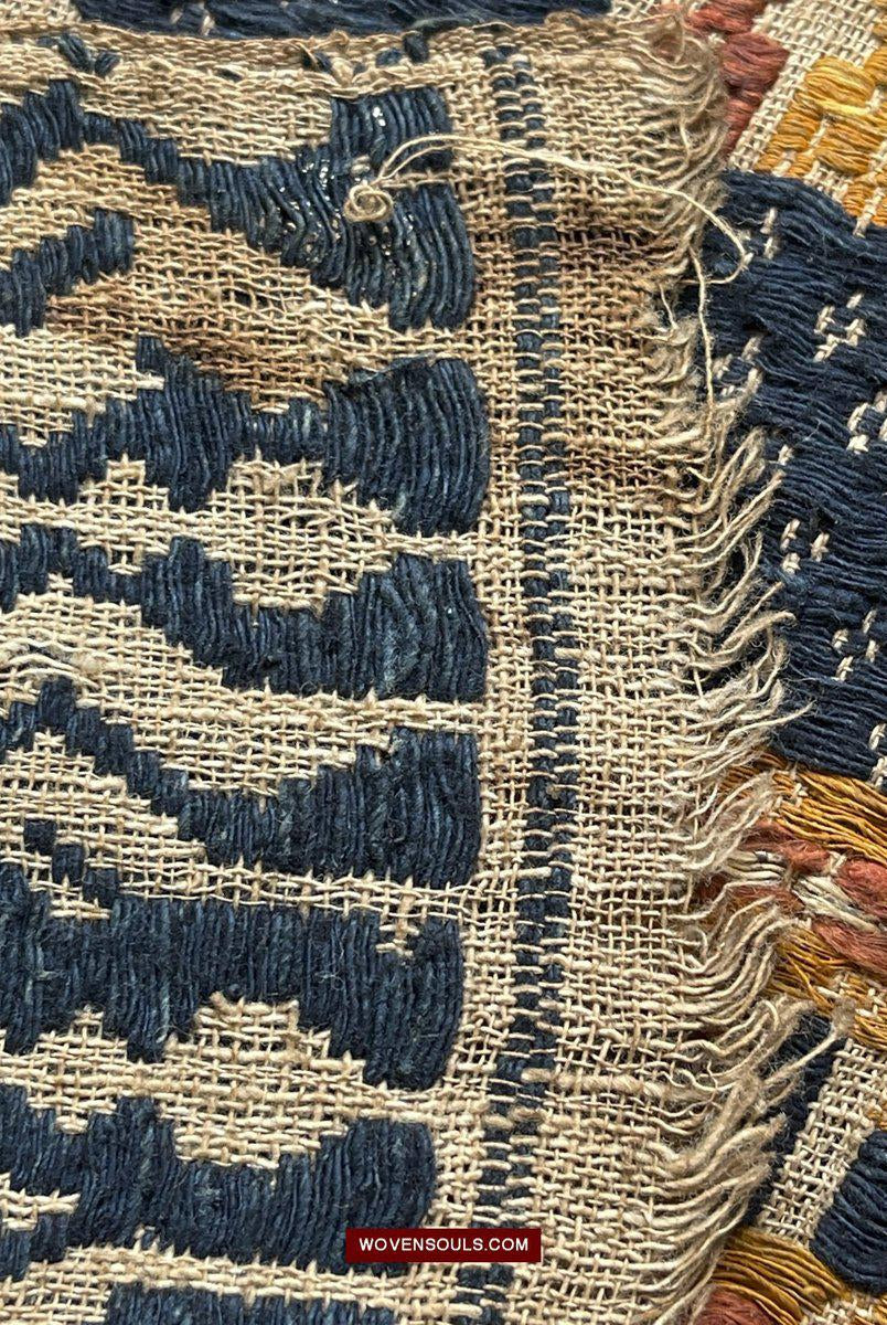 1508 Antique Tampan Ship Cloth with Gorgeous Colors and superb Story-WOVENSOULS-Antique-Vintage-Textiles-Art-Decor