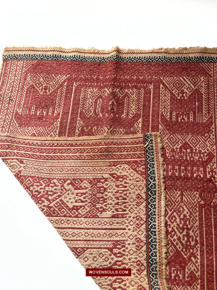 1509 Antique Sumatra Tampan Ship Cloth-WOVENSOULS Antique Textiles & Art Gallery
