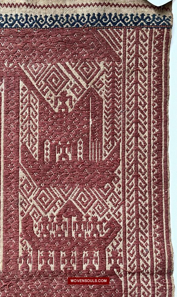 1509 Antique Sumatra Tampan Ship Cloth-WOVENSOULS Antique Textiles & Art Gallery
