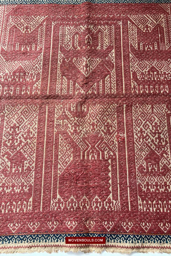 1509 Antique Sumatra Tampan Ship Cloth-WOVENSOULS Antique Textiles & Art Gallery