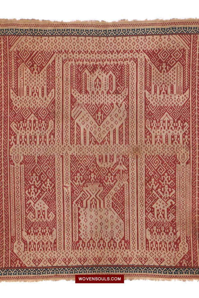1509 Antique Sumatra Tampan Ship Cloth-WOVENSOULS Antique Textiles & Art Gallery