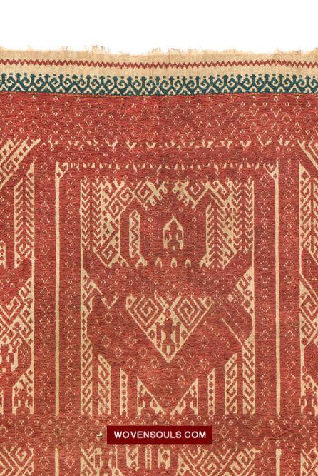 1509 Antique Sumatra Tampan Ship Cloth-WOVENSOULS Antique Textiles & Art Gallery
