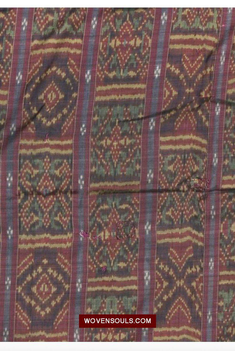 1511 Antiker kambodschanischer Khmer-Ikat-Seidensampot mit acht Motiven!-WOVENSOULS-Antike-Vintage-Textilien-Kunst-Dekor