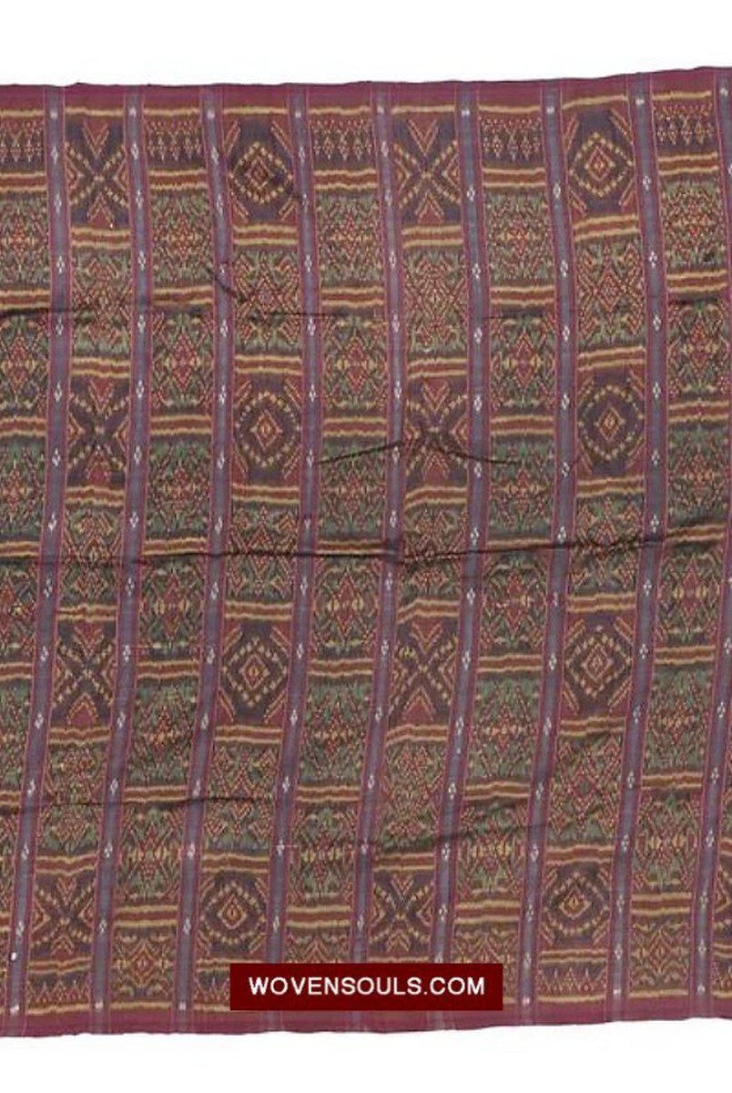 1511 Antiker kambodschanischer Khmer-Ikat-Seidensampot mit acht Motiven!-WOVENSOULS-Antike-Vintage-Textilien-Kunst-Dekor