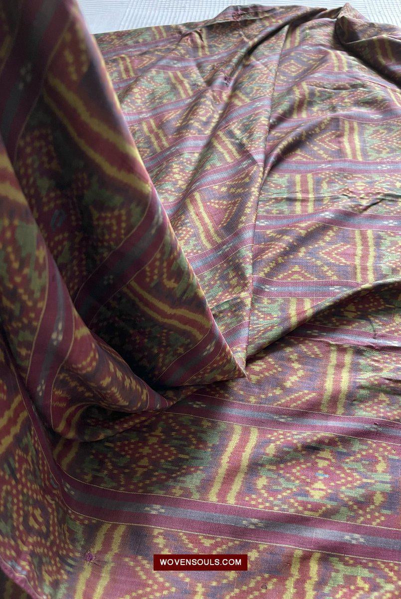1511 Antiker kambodschanischer Khmer-Ikat-Seidensampot mit acht Motiven!-WOVENSOULS-Antike-Vintage-Textilien-Kunst-Dekor