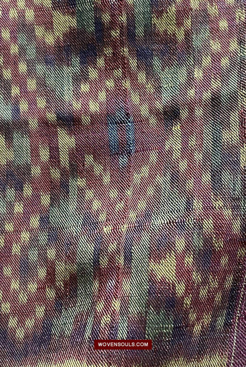 1511 Antiker kambodschanischer Khmer-Ikat-Seidensampot mit acht Motiven!-WOVENSOULS-Antike-Vintage-Textilien-Kunst-Dekor