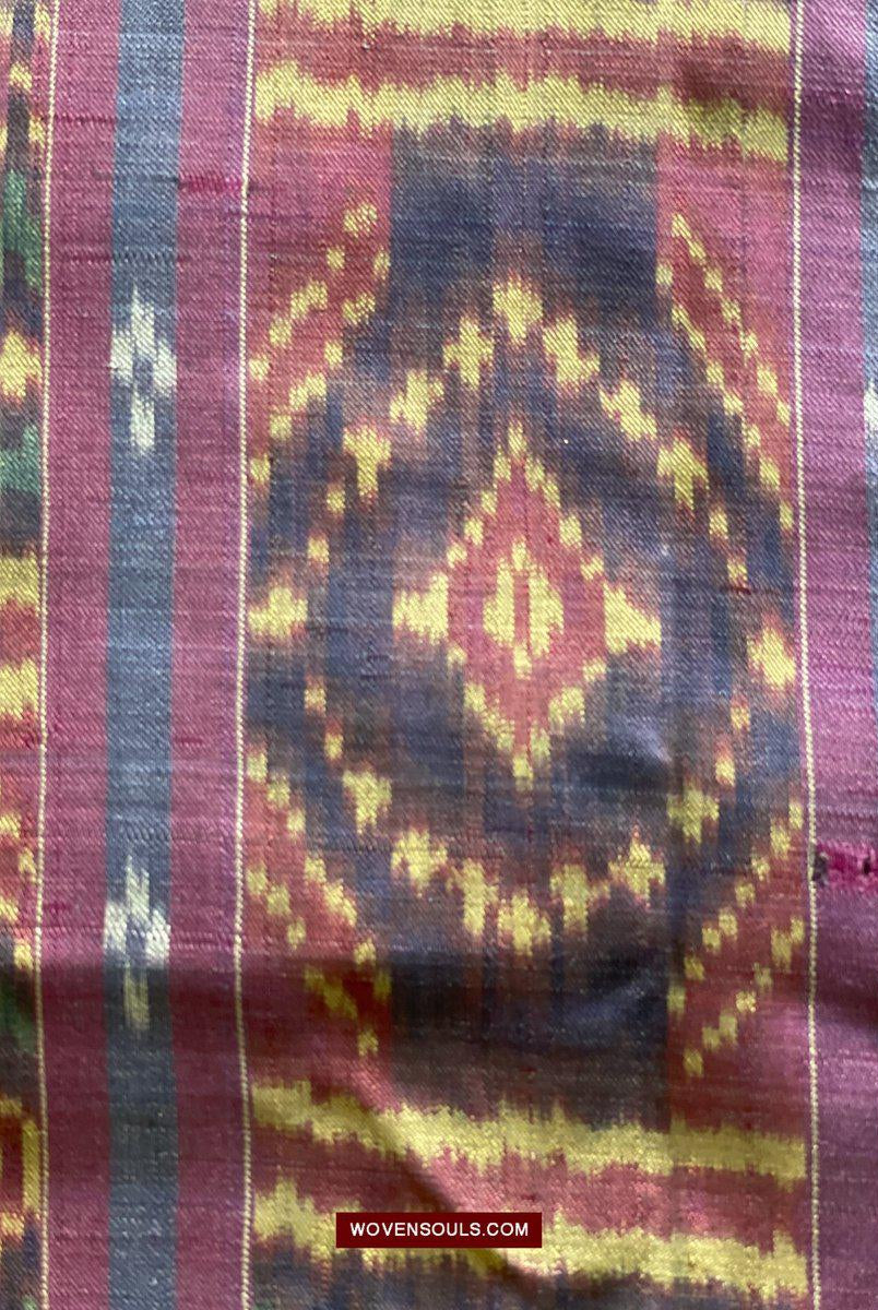 1511 Antiker kambodschanischer Khmer-Ikat-Seidensampot mit acht Motiven!-WOVENSOULS-Antike-Vintage-Textilien-Kunst-Dekor