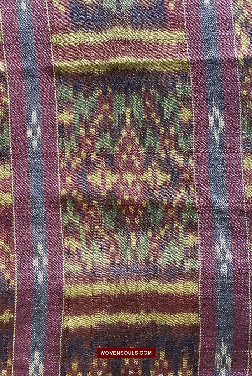 1511 Antiker kambodschanischer Khmer-Ikat-Seidensampot mit acht Motiven!-WOVENSOULS-Antike-Vintage-Textilien-Kunst-Dekor