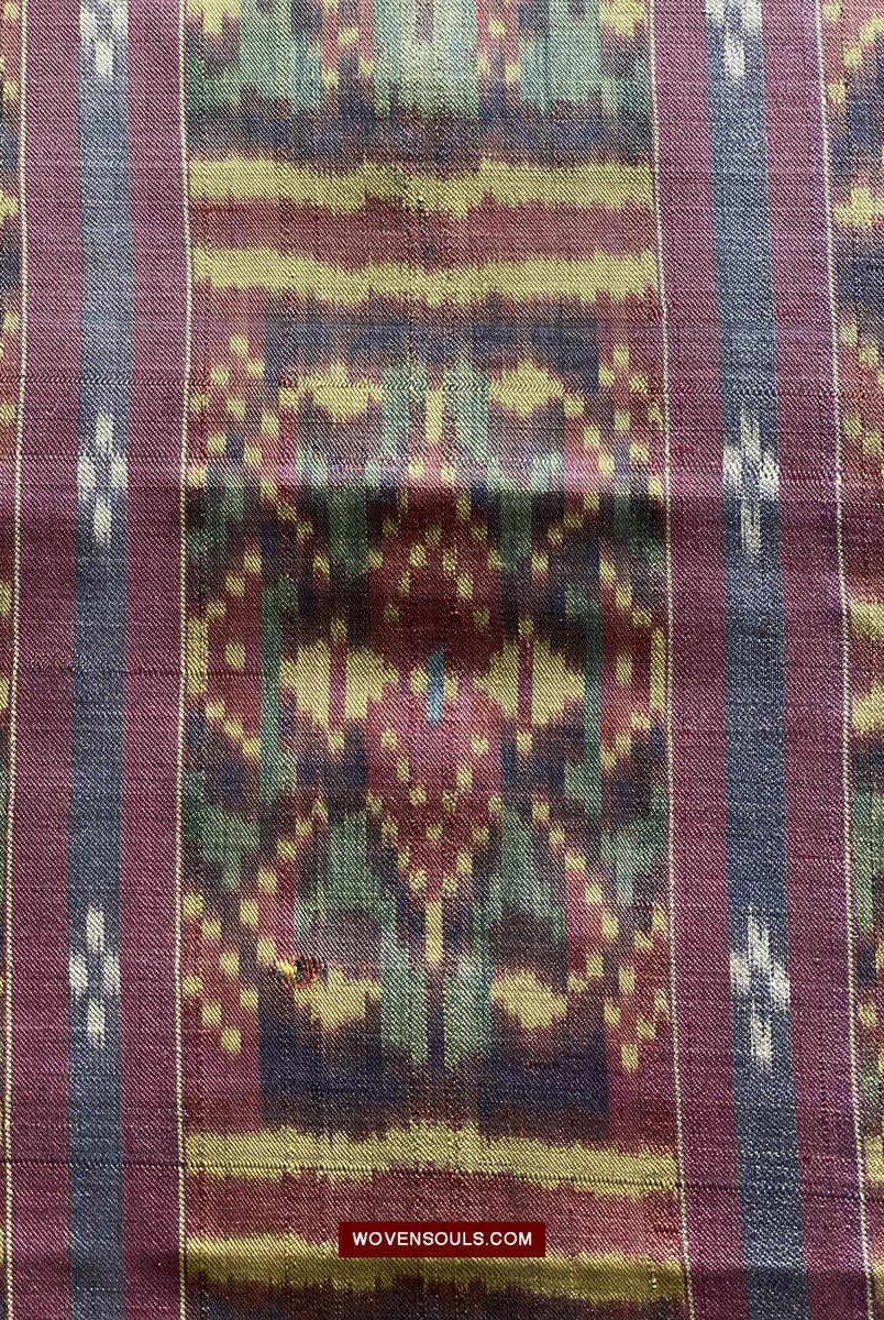1511 Antiker kambodschanischer Khmer-Ikat-Seidensampot mit acht Motiven!-WOVENSOULS-Antike-Vintage-Textilien-Kunst-Dekor