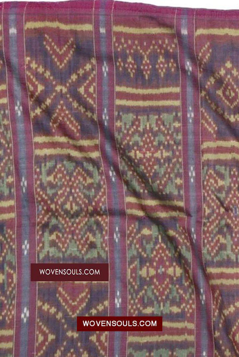 1511 Antiker kambodschanischer Khmer-Ikat-Seidensampot mit acht Motiven!-WOVENSOULS-Antike-Vintage-Textilien-Kunst-Dekor