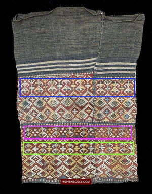 1513 Old Chinese Hainan Run Li Ethnic Minority Woven Skirt-WOVENSOULS-Antique-Vintage-Textiles-Art-Decor