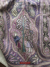 1515 Old Figurative Kashmir Silk Embroidered Amli Shawl-WOVENSOULS-Antique-Vintage-Textiles-Art-Decor