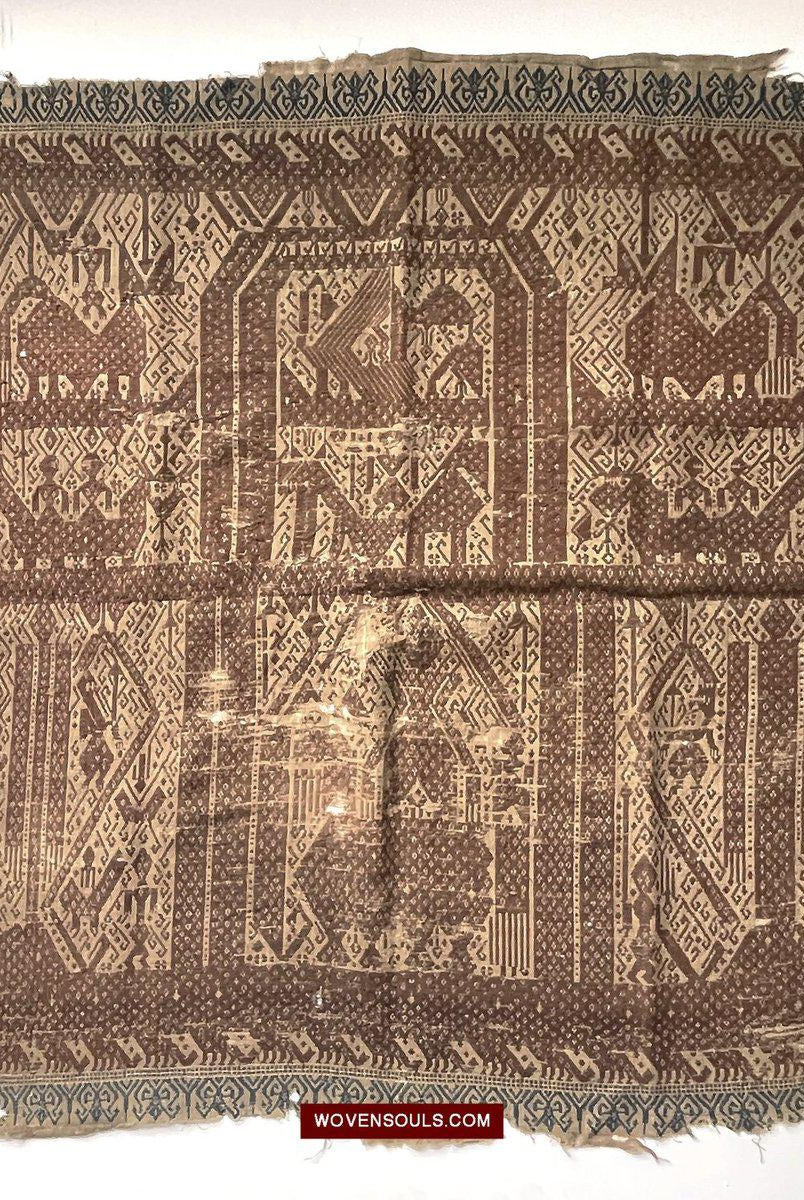 1518 Antique Sumatra Weaving Tampan Shipcloth Textile-WOVENSOULS-Antique-Vintage-Textiles-Art-Decor