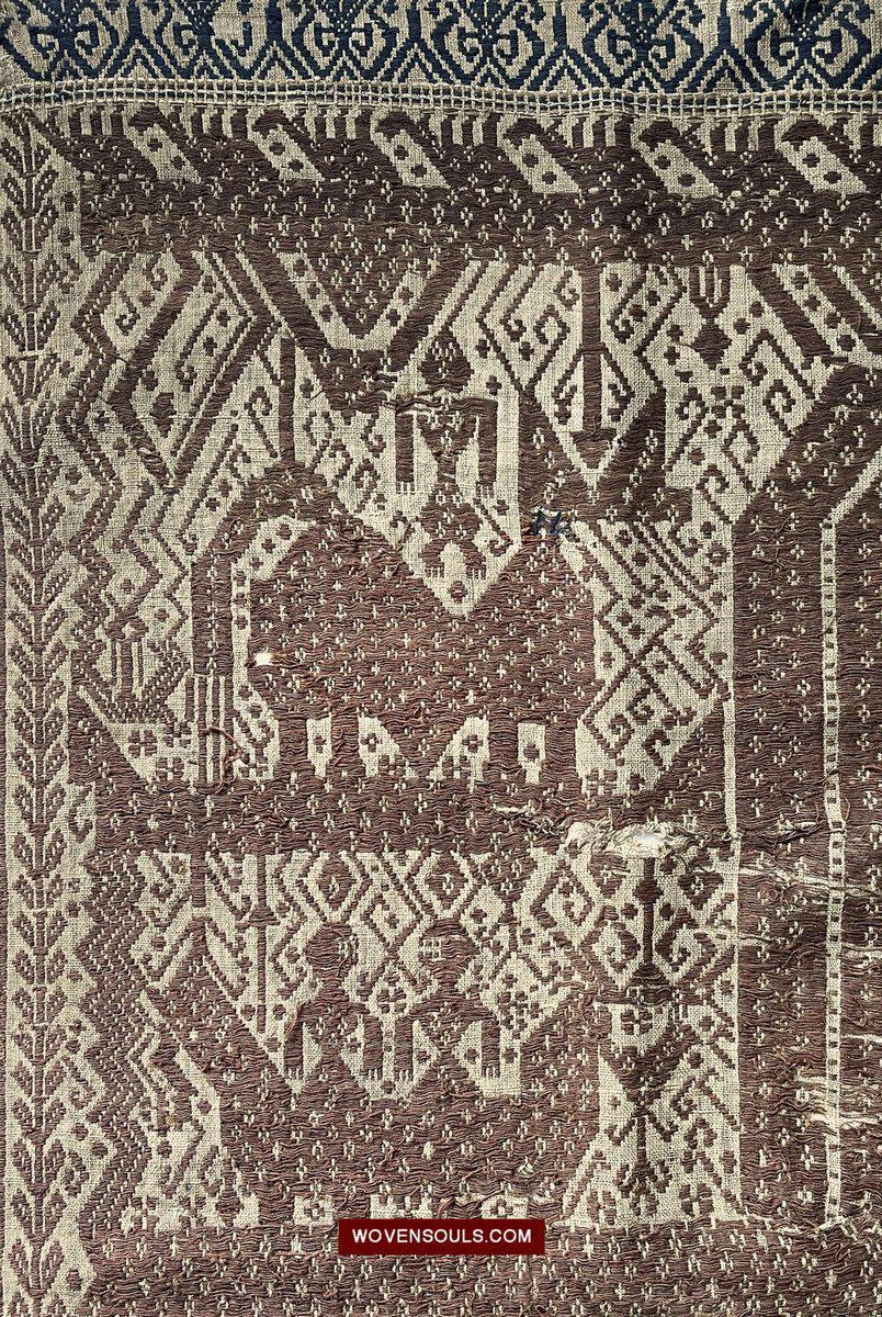 1518 Antique Sumatra Weaving Tampan Shipcloth Textile-WOVENSOULS-Antique-Vintage-Textiles-Art-Decor