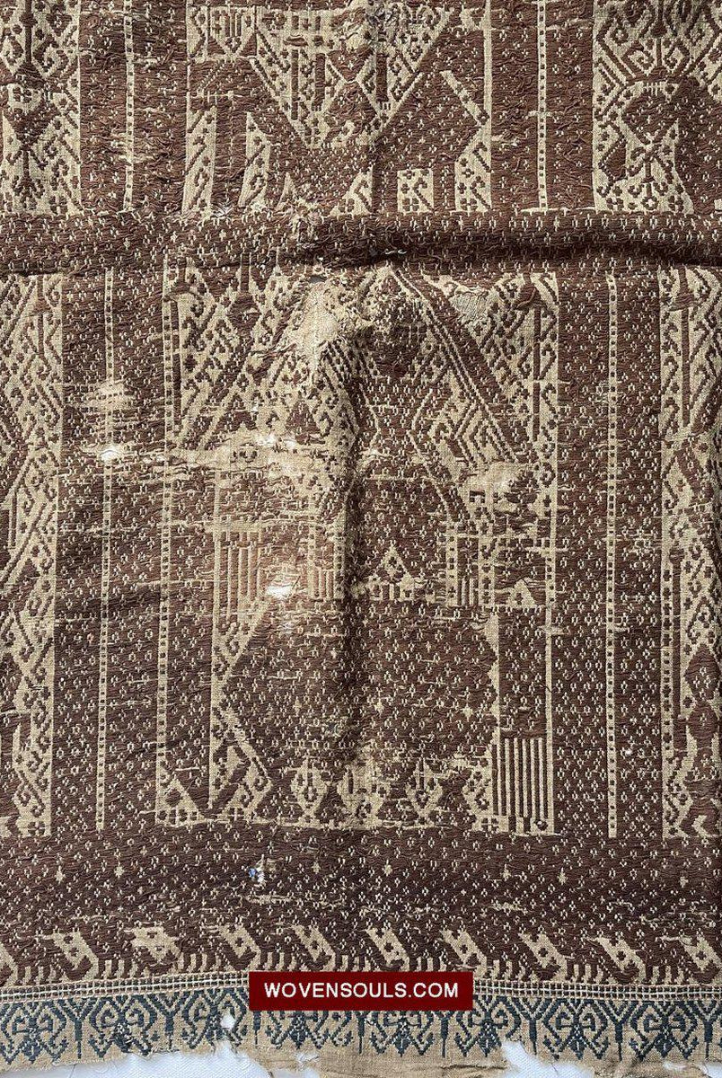 1518 Antique Sumatra Weaving Tampan Shipcloth Textile-WOVENSOULS-Antique-Vintage-Textiles-Art-Decor