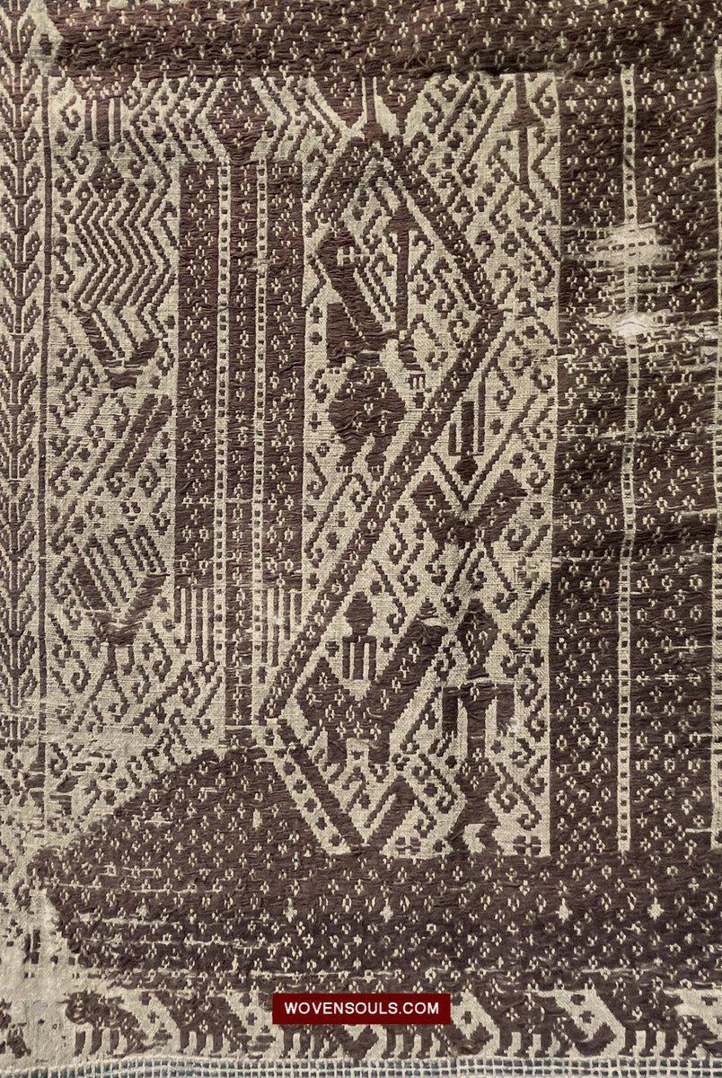 1518 Antique Sumatra Weaving Tampan Shipcloth Textile-WOVENSOULS-Antique-Vintage-Textiles-Art-Decor