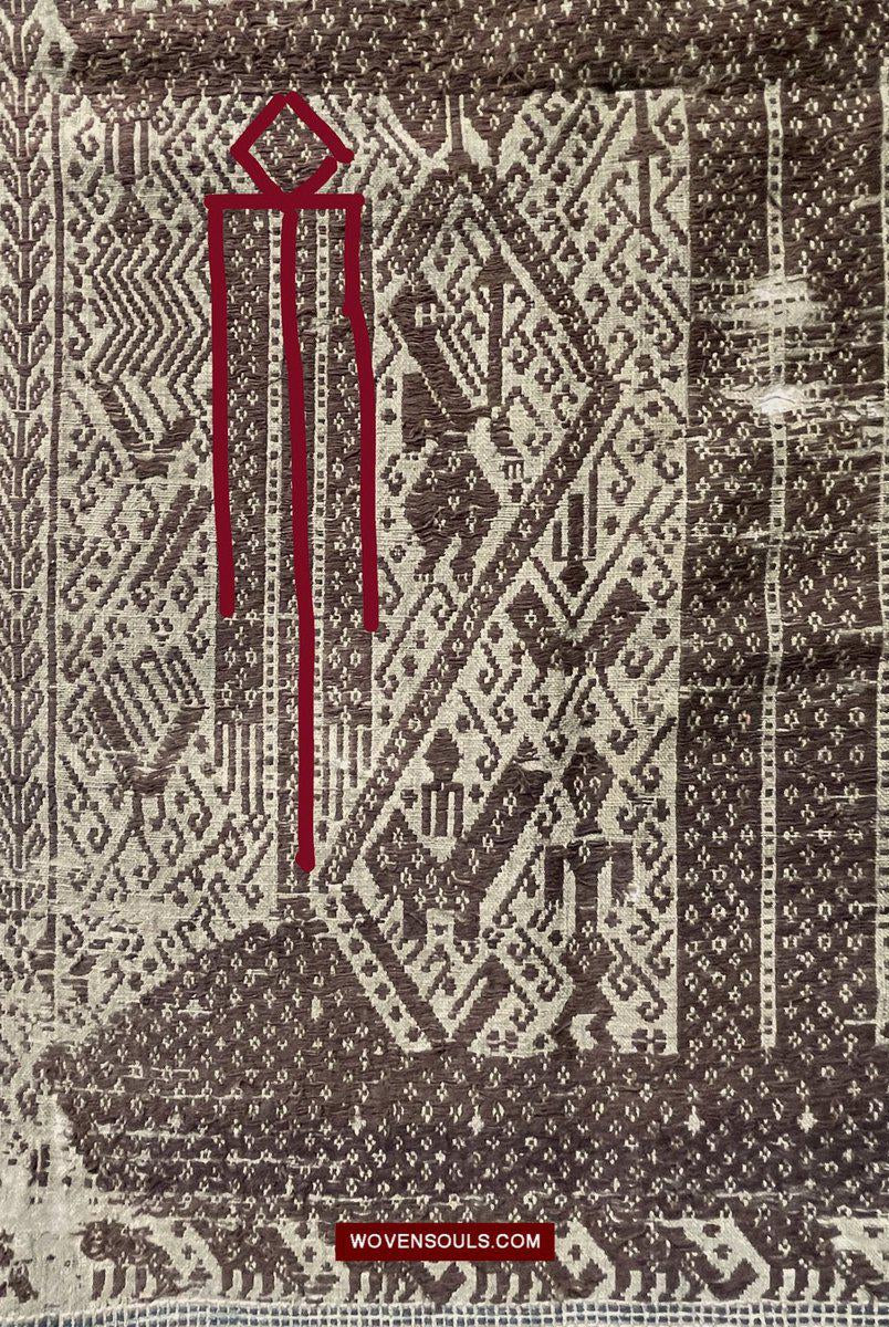 1518 Antique Sumatra Weaving Tampan Shipcloth Textile-WOVENSOULS-Antique-Vintage-Textiles-Art-Decor