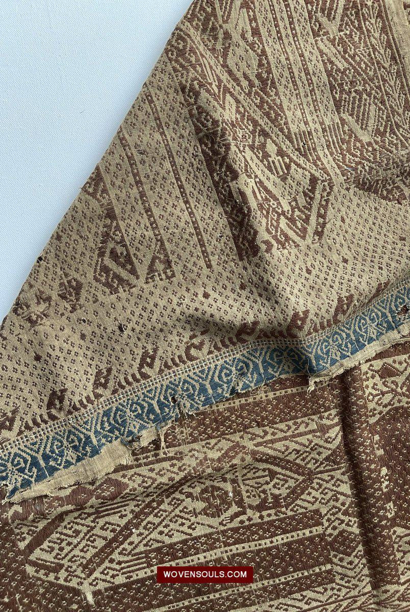 1518 Antique Sumatra Weaving Tampan Shipcloth Textile-WOVENSOULS-Antique-Vintage-Textiles-Art-Decor