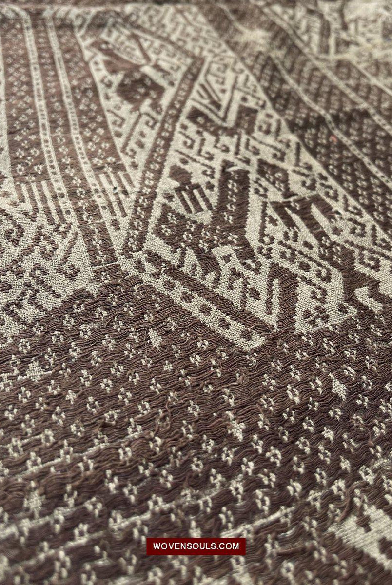1518 Antique Sumatra Weaving Tampan Shipcloth Textile-WOVENSOULS-Antique-Vintage-Textiles-Art-Decor