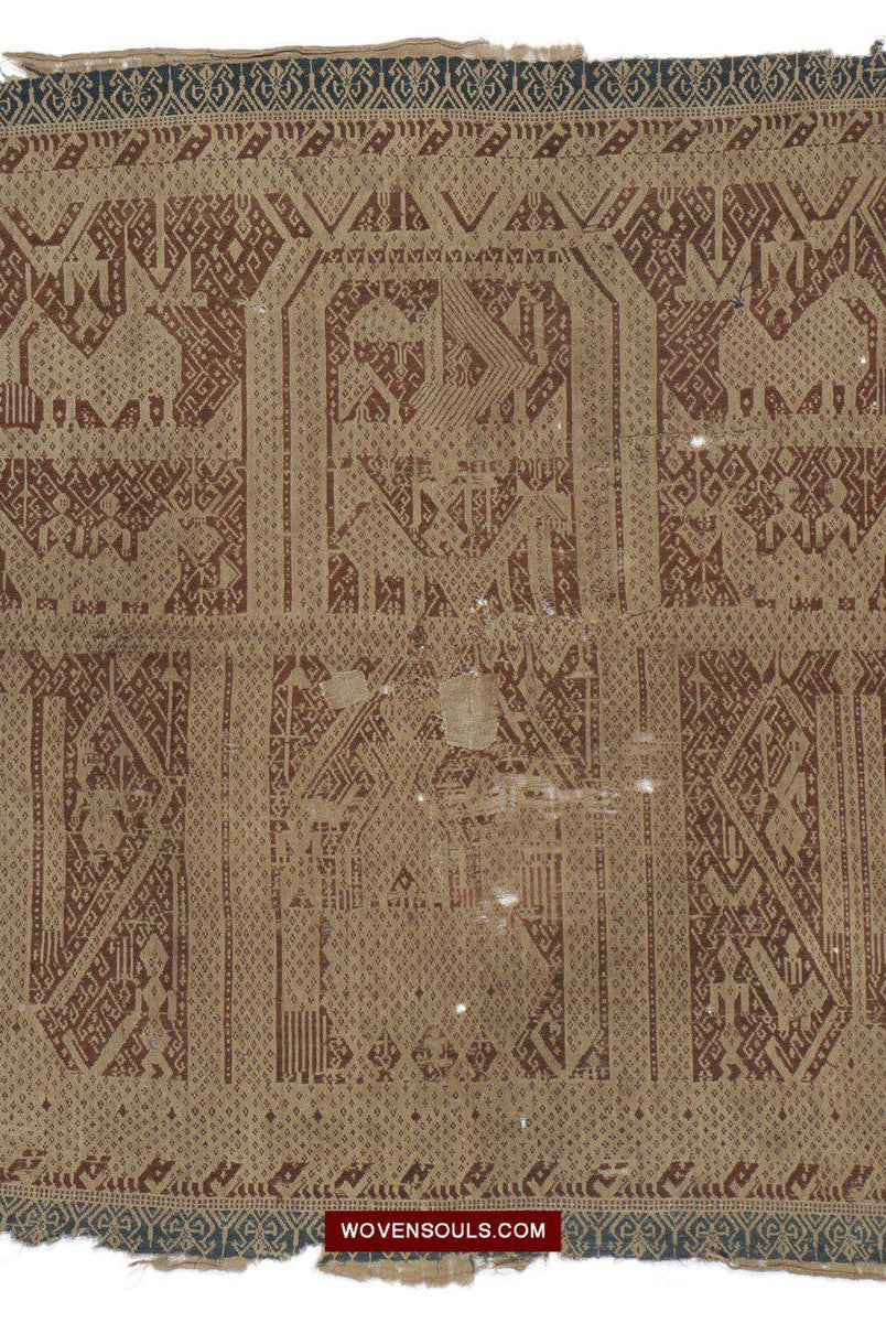 1518 Antique Sumatra Weaving Tampan Shipcloth Textile-WOVENSOULS-Antique-Vintage-Textiles-Art-Decor